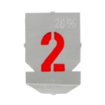 Stencil set with numbers 0-9 with 20 mm character height (10 parts)